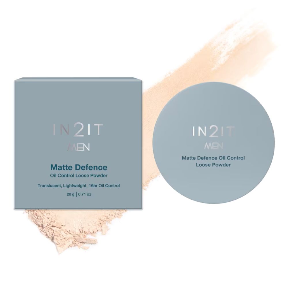 IN2IT Men Matte Defence Oil Control Loose Powder 20g #Natural,  แป้งฝุ่นผิวแมตต์คุมมันมั่นใจ , IN2ITThailand ,IN2ITMEN ,MEN ,IN2ITMenSeries ,LookSharpStayReal 
