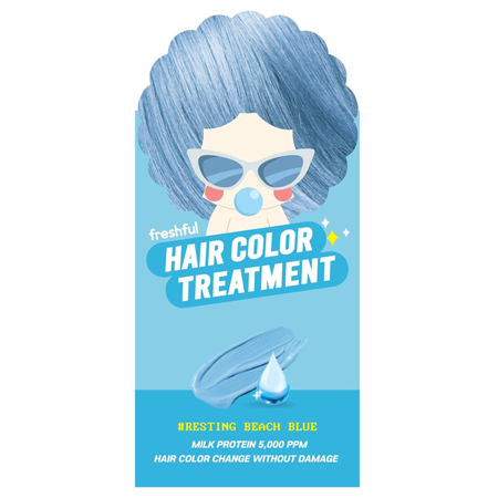 Freshful Hair Color Treatment #Resting Beach Blue 90ml ทรีทเม้นต์เปลี่ยนสีผม เพิ่มความคัลเลอร์ฟูลสุดชิค ใช้งานง่าย ไม่ทำให้ผมเสีย